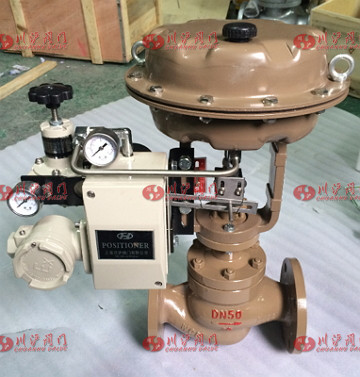 HEP閥門定位器安裝在調(diào)節(jié)閥上實物圖