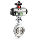 氣動(dòng)對夾蝶閥